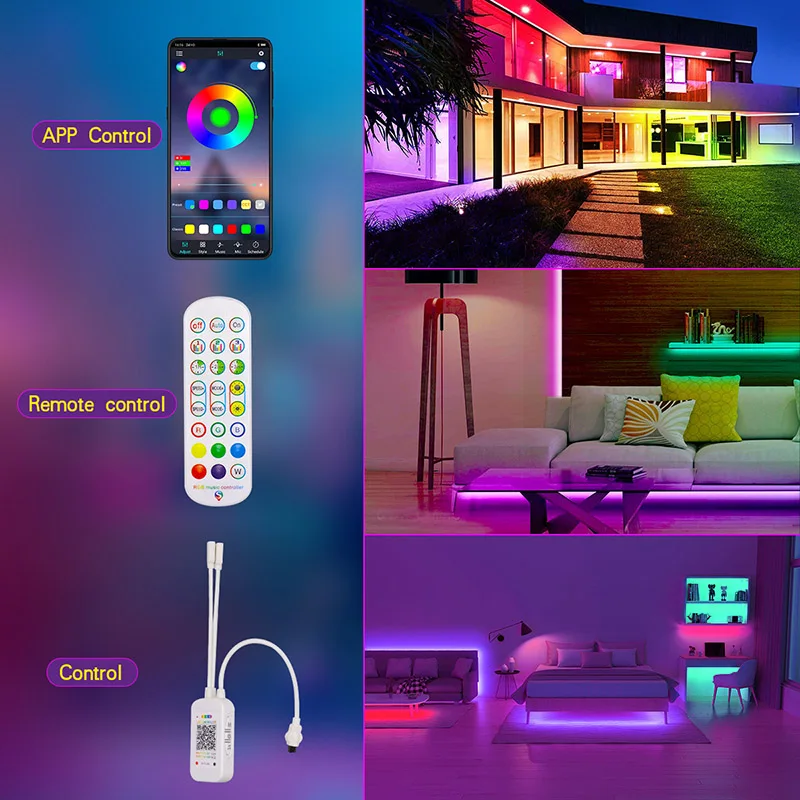 Светодиодная ленсветильник s RGB Bluetooth 5/10/15 М 5050 светодиодная лампа для комнаты