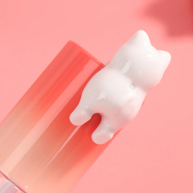 Пластиковый контейнер для блеска губ сделай сам с милым котом пустой