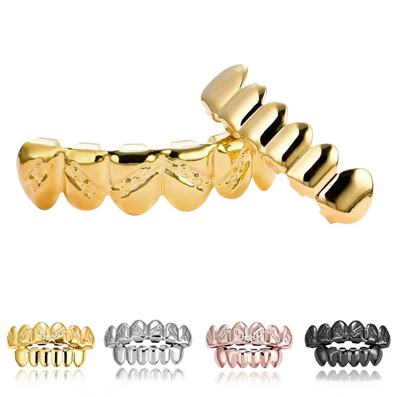 

Glossy Twill Tooth Cap Teeth Caps Teeth Decor Grills Tooth Cap Rapper Braces Teeth Case Teeth Cover Hip Hop Men Punk Jewelry