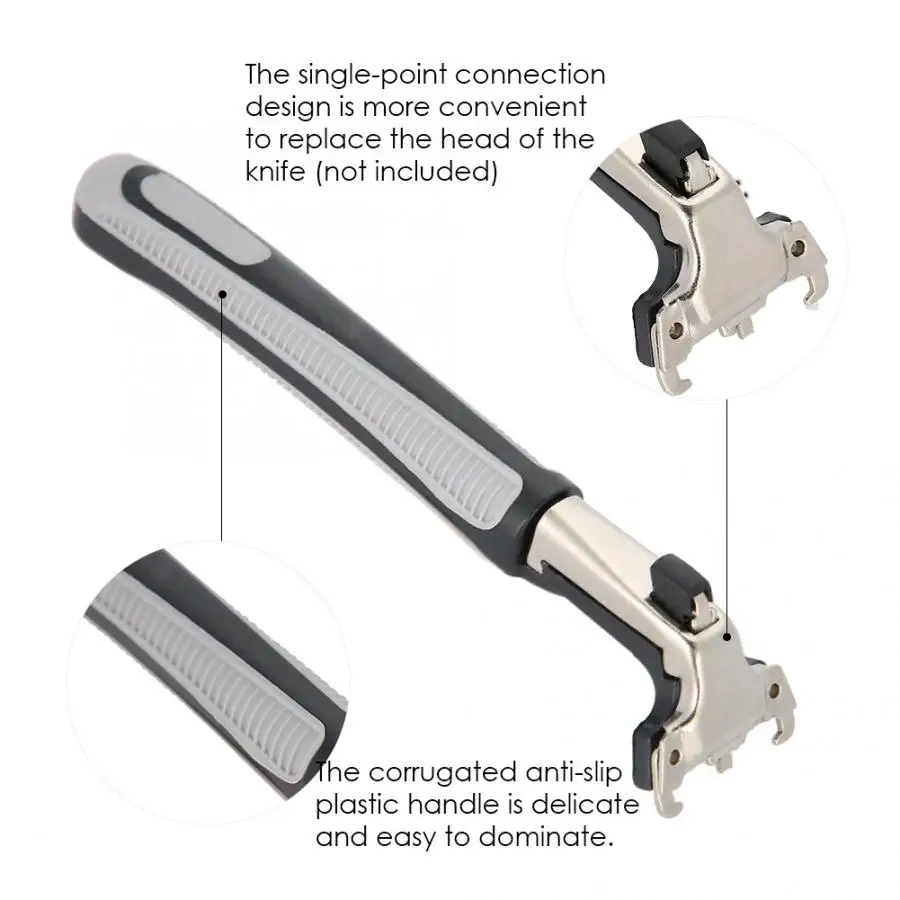 Бритва 1 шт. Мужская пластиковая противоскользящая бритва с двойной кромкой