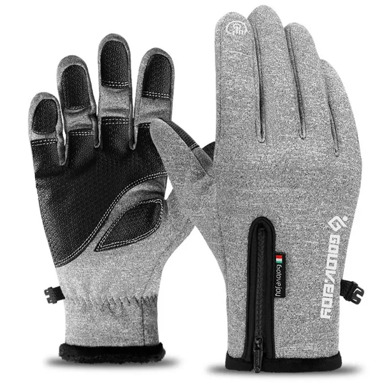 

Men Women Winter Thermal Waterproof Touch Screen Gloves Anti-Slip Palm Outdoor Ski Cycling Full Fingers Warm Mittens