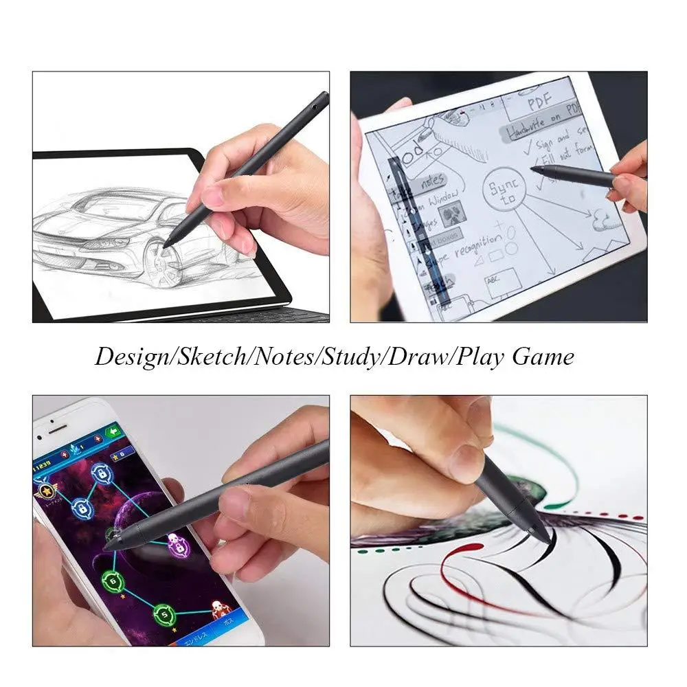 

AMYGOJJ Active Stylus Pen Adjustable Fine Tip Stylus for IPad/iPhone/Samsung/Android Smartphone/Surface/Dell/Asus and Other