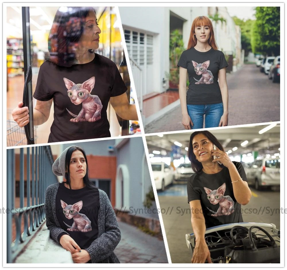 Футболка со сфинксом Кот в clysm Сфинкс котенок футболка серого цвета с круглым