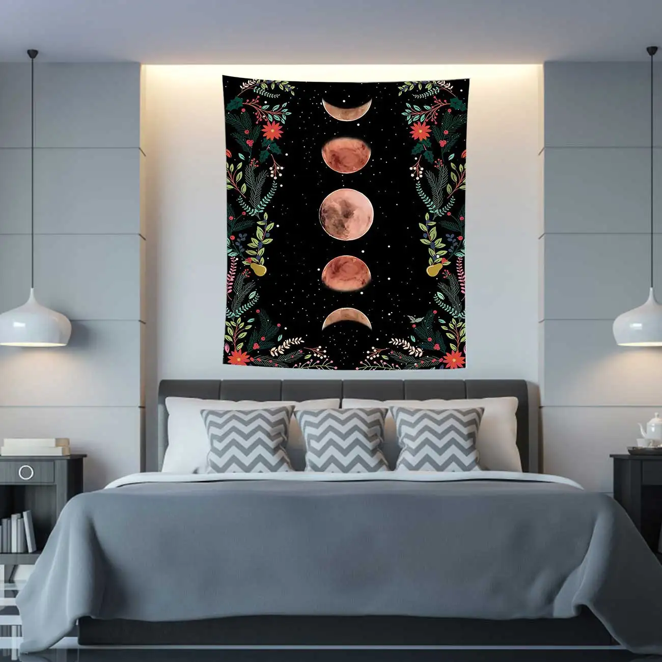 

Moon Tapestry Wall Art Decor Printed Beach Towel Multi-purpose Wall Hanging Decoration for Living Room Bedroom