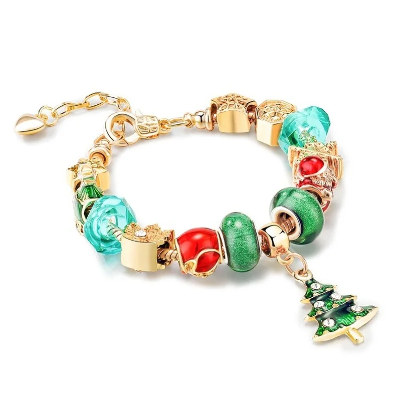 

Original 925 Sterling Silver Bracelet Christmas tree Christmas Bracelet Charm Bracelet Pandora luxury jewelry bracelet