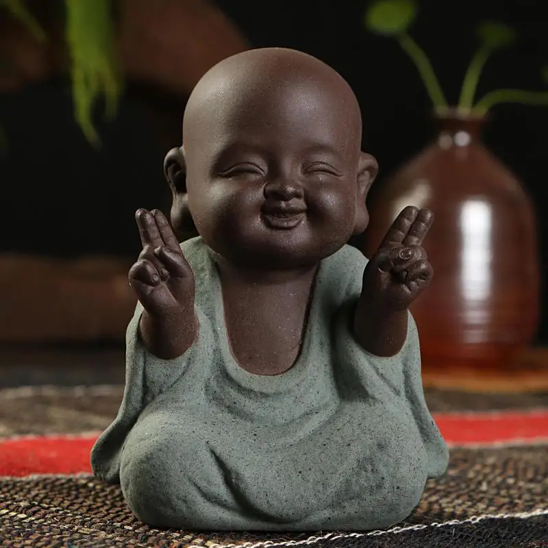 

Buda Statue Buddha Figurine Monk Purple Sand Tea Budas Decorativos Figuras Bouddha India Statues For Decoration Sculpture