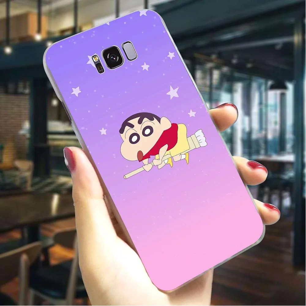 Твердый чехол для телефона Аниме Crayon Shinchan Galaxy A6 Cover A3/A5 A8 Plus/A7 A9 2018 A10 A20 A30 A40 A50 A60 A70 M40