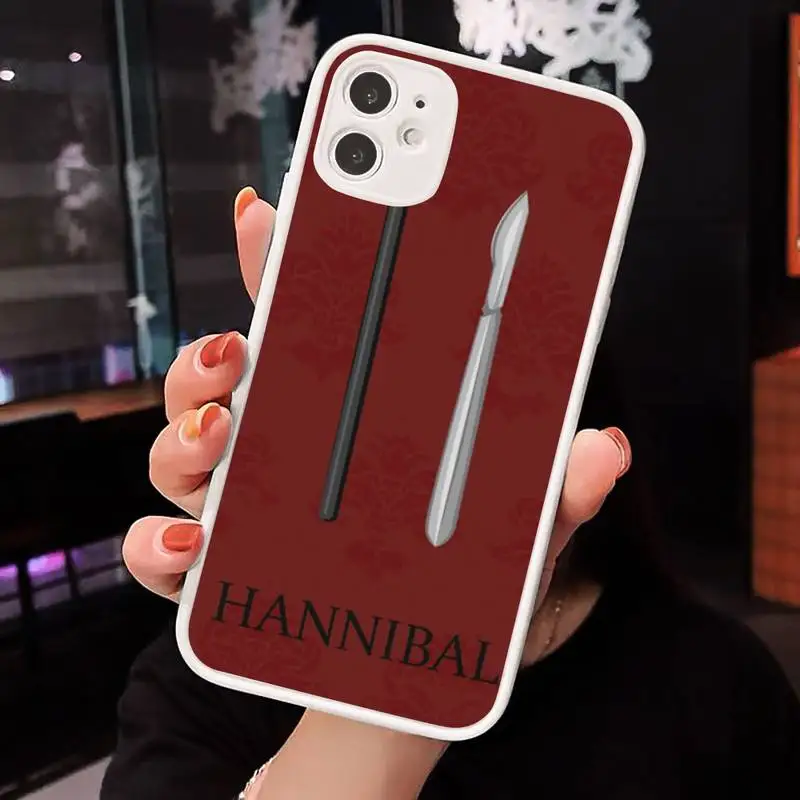 

Hannibal eat the rude Phone Case Matte transparent For White iPhone 12 Mini 11 Pro XR XS Max 7 8 Plus X Back Cover