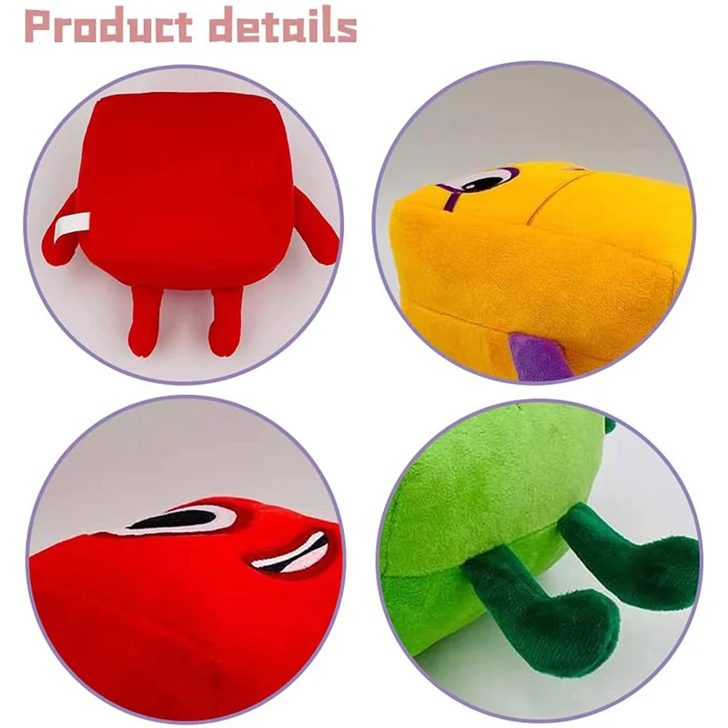 Juego de bloques de n&uacute;meros de 10 piezas, juguete de peluche de dibujos animados, mu&ntilde;ecos de n&uacute;meros, bloques de iluminaci&oacute;n de matem&aacute;ticas, figura educativa, regalo para ni&ntilde;os-4