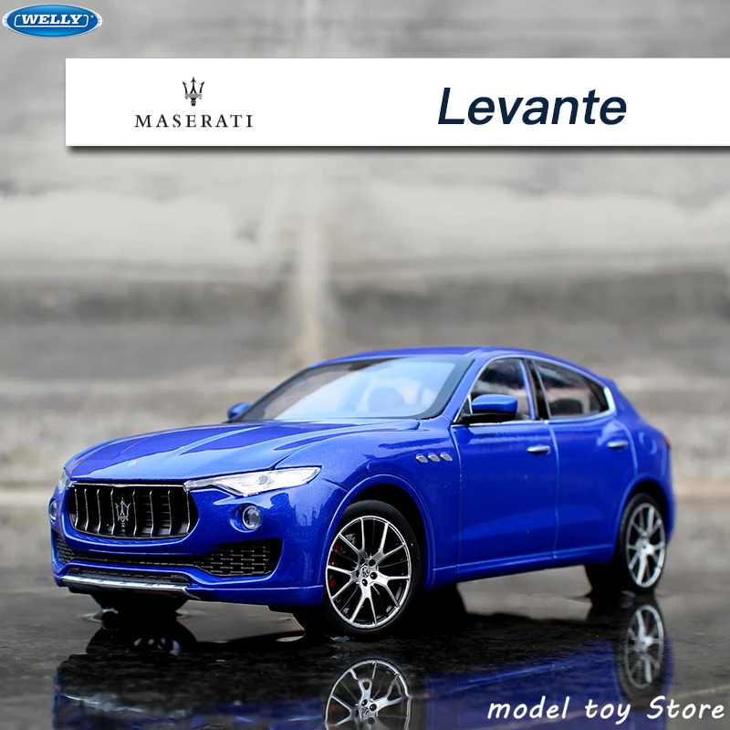 Модель автомобиля WELLY 1:24 Maserati Levante из сплава декоративная коллекция игрушечные