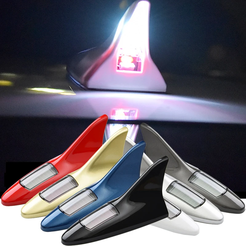 Светодиодная сигнальная антенна солнечный Акулий плавник автомобильный