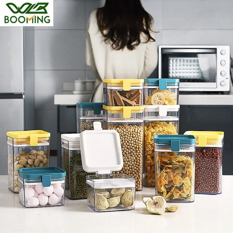 WBBOOMING пластиковый герметичный бак сетки дизайн контейнер кухня и Органайзер