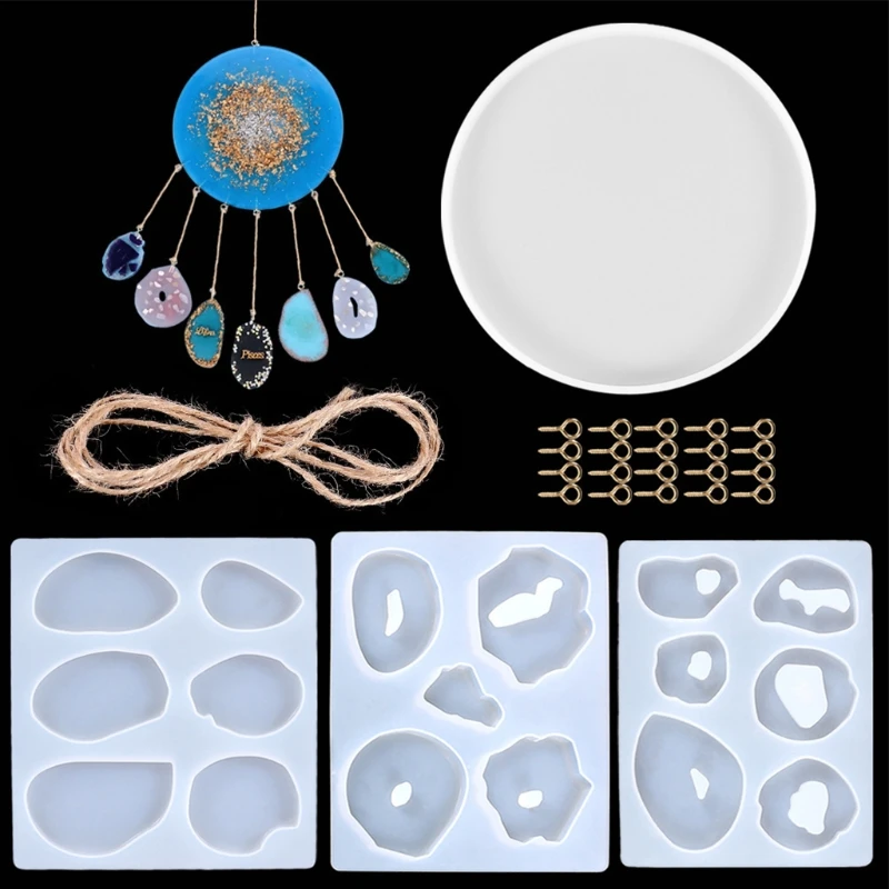 

25 Pcs/Set Wall Hanging Decorations Crystal Epoxy Resin Mold Planet Pendant Casting Silicone Mould DIY Crafts Making Tool Kit