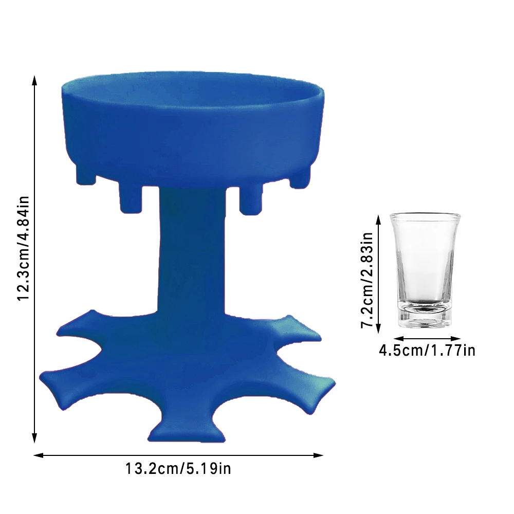 

6 Shot Glass Dispenser And Holder -Dispenser For Filling Liquids Whiskey Rack Bar Accessories Party Shot Glass Drinking Tools
