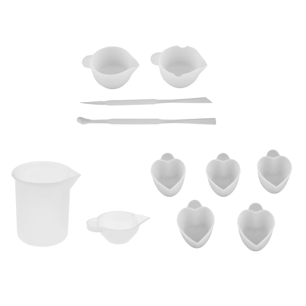 

Prettyia 11 Reusable Silicone Mixing Measuring Cup Stirrers Epoxy Resin Tool
