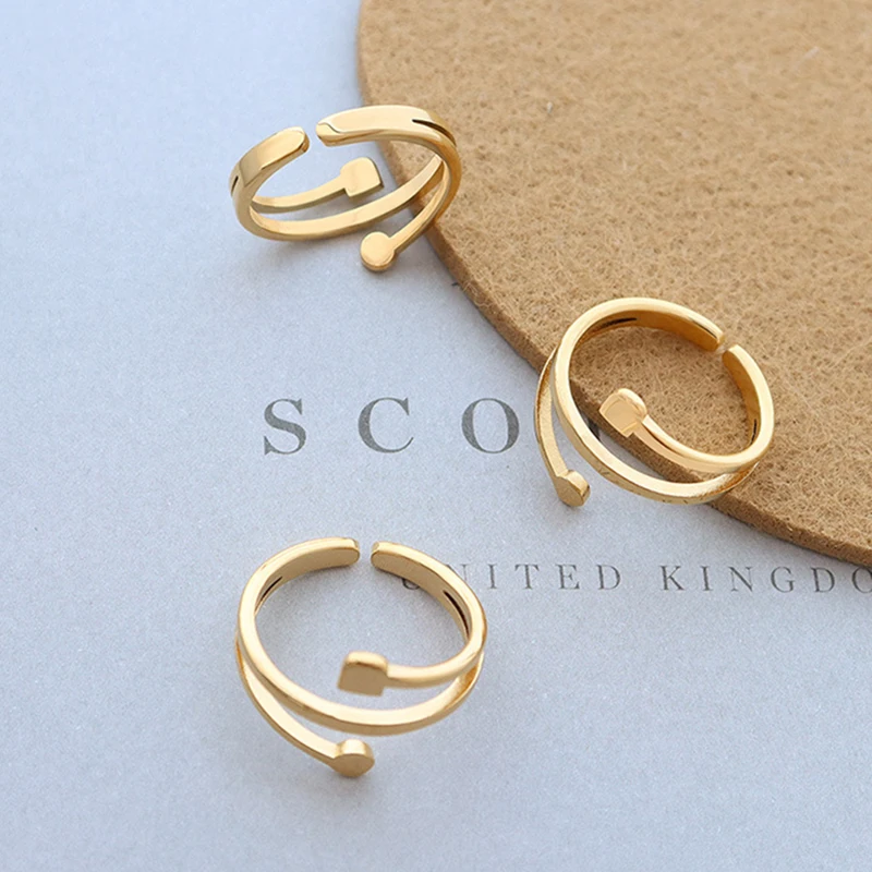 

Size 7 Stainless Steel Irregular Finger Ring For Women Fashion Rings Accesorios Para Mujer Bague Acier Inoxydable Anillo jewelry