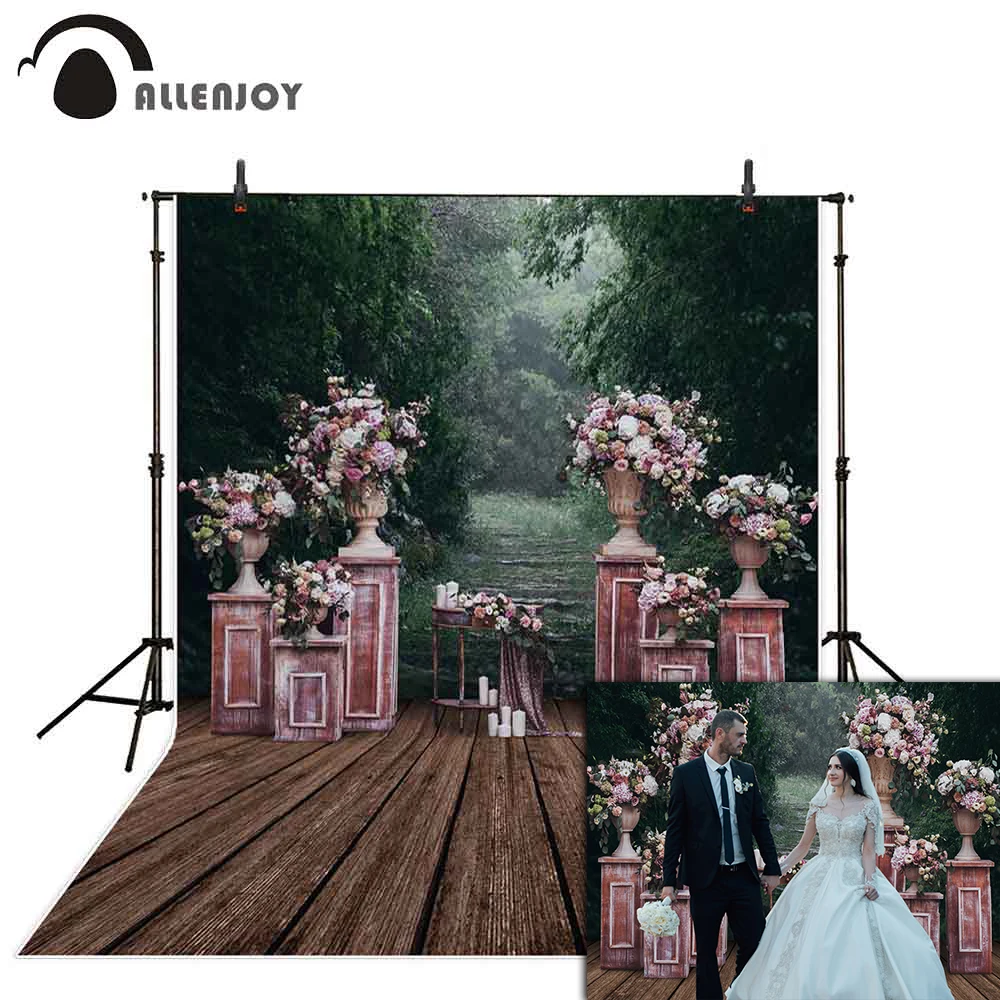 Фон для студийной фотосъемки Allenjoy с изображением леса цветов Дня Святого