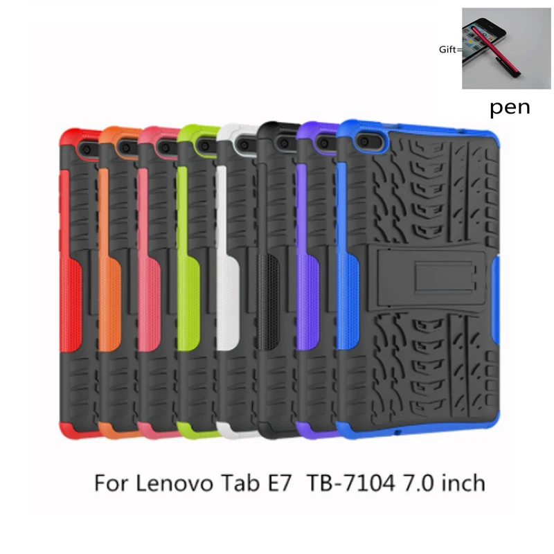 Heavy Duty 2 in 1 Hybrid Rugged Durable Case For Lenovo Tab E7 E 7 TB-7104F TB-7104 7.0 inch Cover Funda Tablet Stand Shell Capa