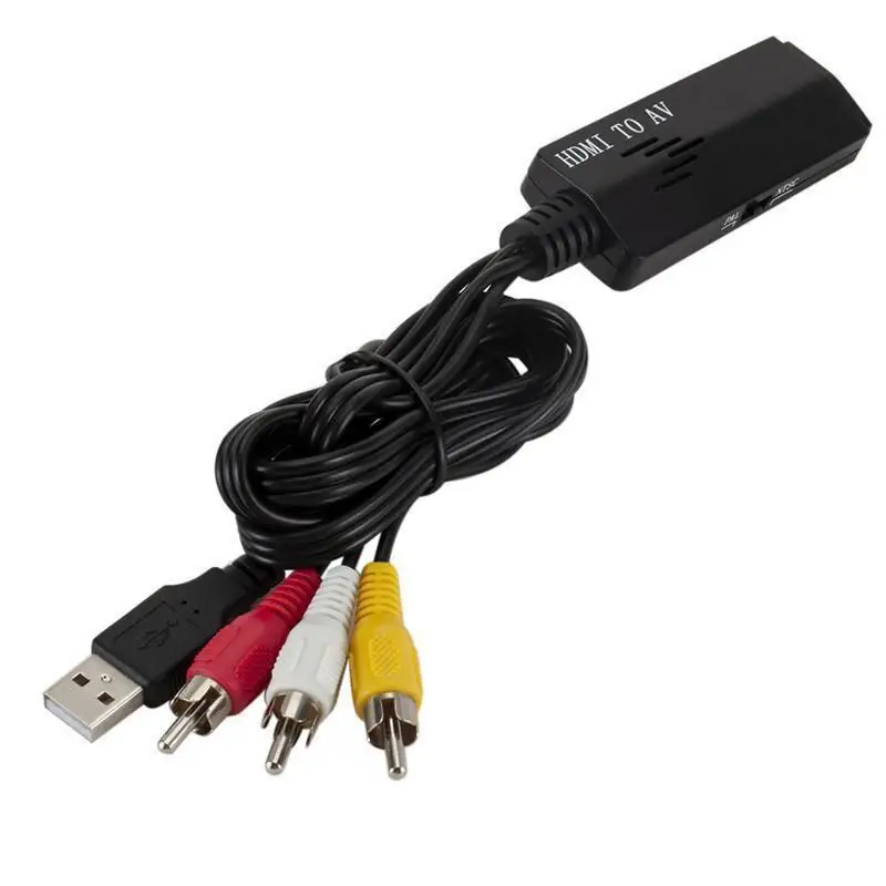 HDMI в 3RCA конвертер композитный AV/CVBS видео аудио HDMI2AV адаптер Поддержка NTSC/PAL для