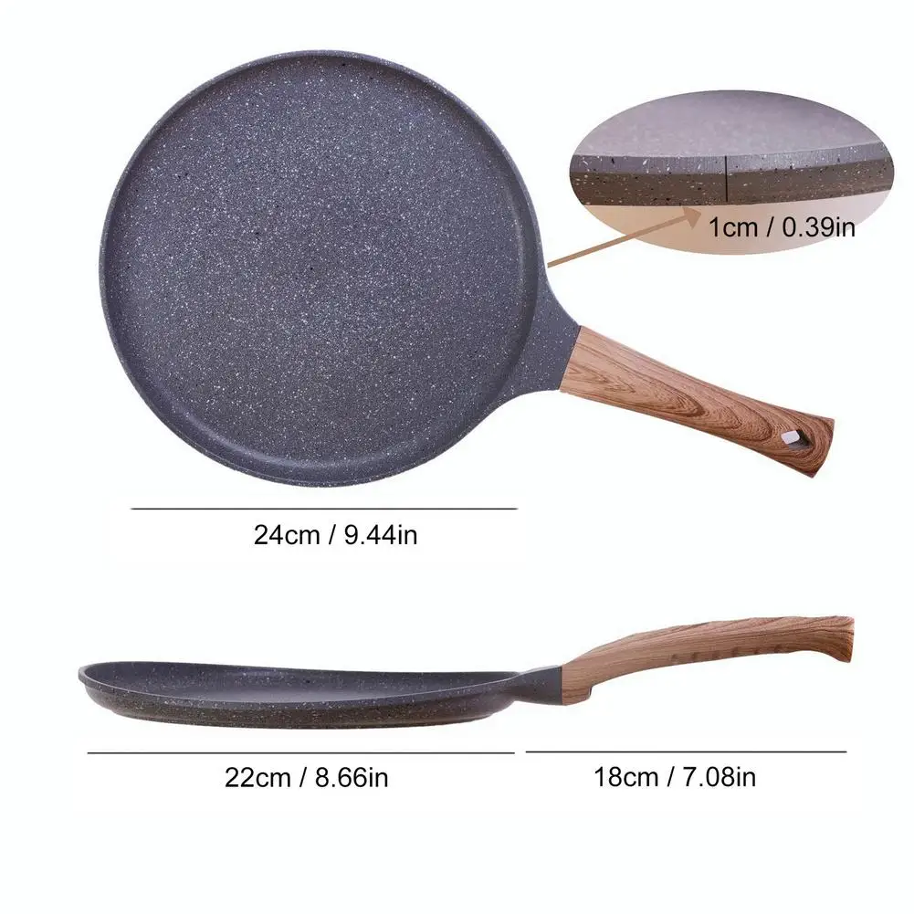 

Frying PanPancake Pan Frying Eggs Household Non-stick Small Flat-bottomed Aluminum Alloy Pancake Shallow Frying Pan For Kitchen