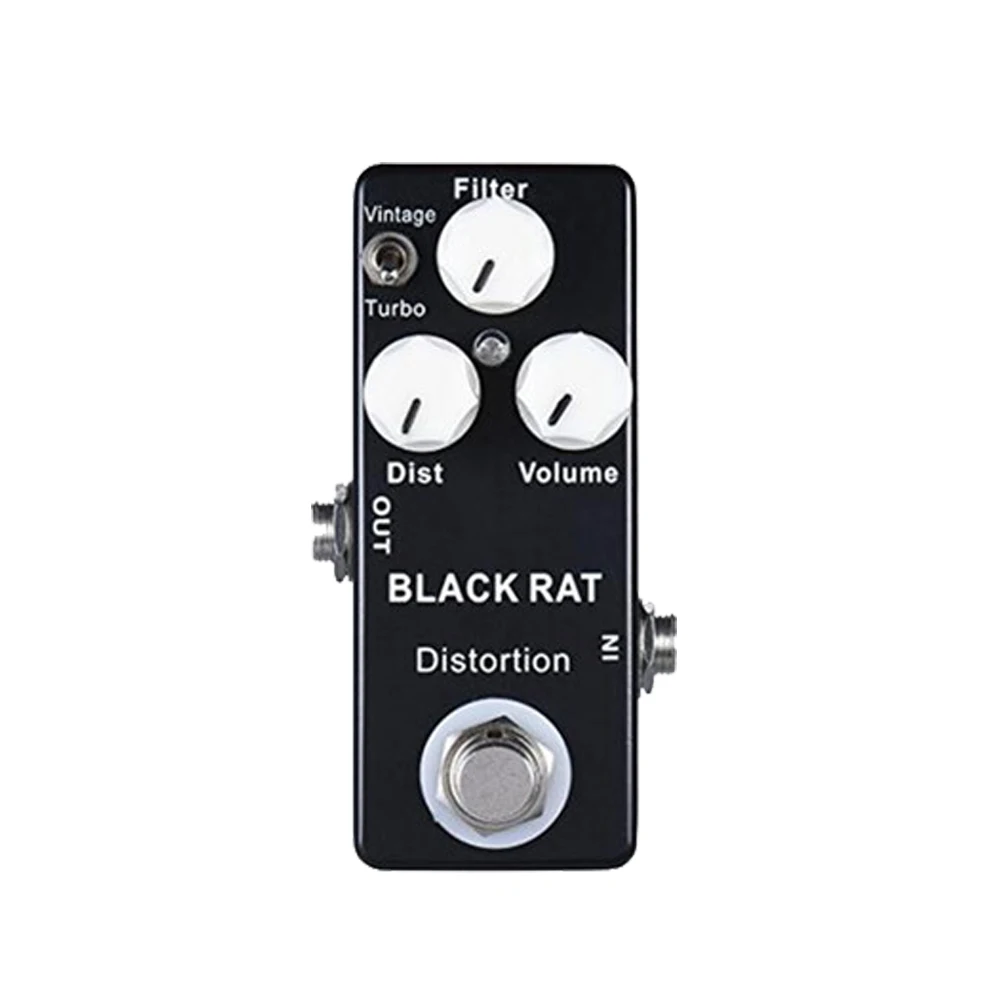 Mosky Black RAT Педаль Эффекта Искажения Классическая гитарная педаль на основе Pro Co Rat True Bypass гитарные части