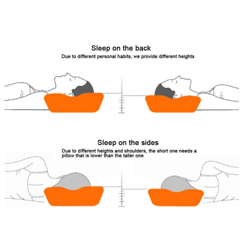 

Comfortable Memory Foam Pillow Neck Massage Ergonomic Curve Cervical Orthopedic Neck Bed Sleeping Head Cushion Pillow
