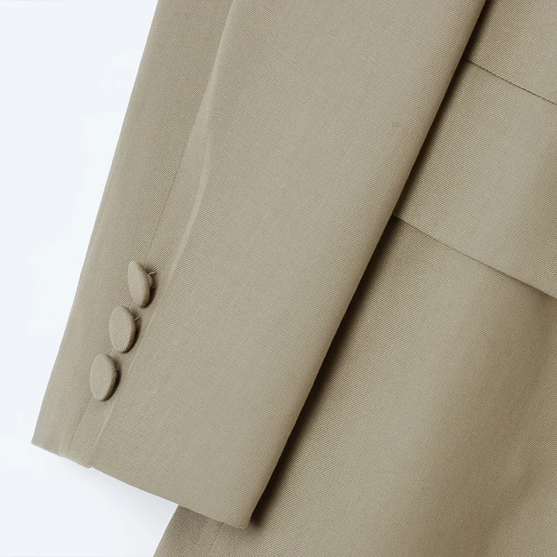 

[EAM] Women Gray Brief Big Size Temperament Blazer New Lapel Long Sleeve Loose Fit Jacket Fashion Spring Autumn 2021 1DA409