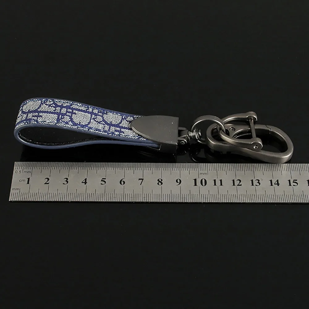

Men's Gadgets Luxury Metal Leather Car Keychain Horseshoe Mouth Women's Mobile Phone Lanyard Color Key Ring Gift for Girlfriend
