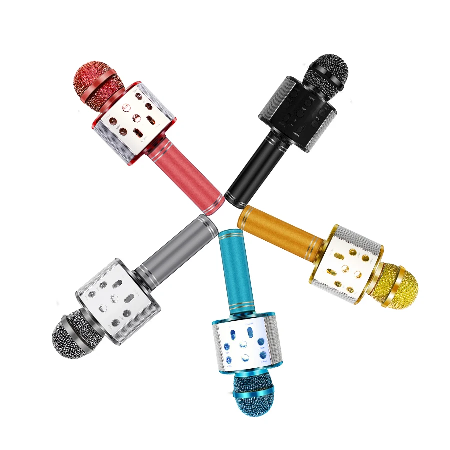 WS858 микрофон Bluetooth беспроводной USB WS 858 Профессиональный динамик Consender Ktv мобильный телефонный проигрыватель микрофон Запись музыки