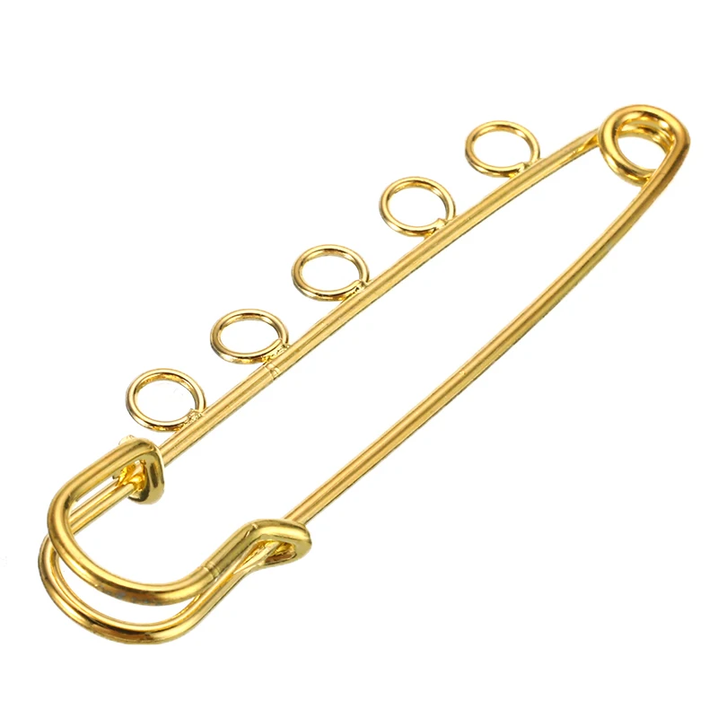 10 шт./компл. железные Броши с 5 отверстиями фурнитура броши шпильки золотистого
