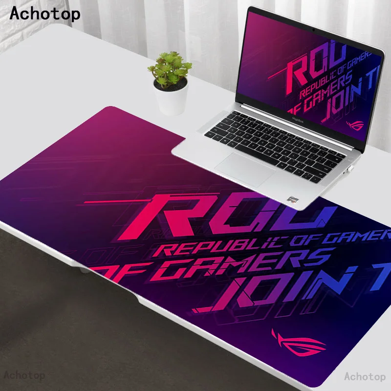 Игровой коврик для мыши ROG большой прочный геймерский с фиксирующим краем мягкий