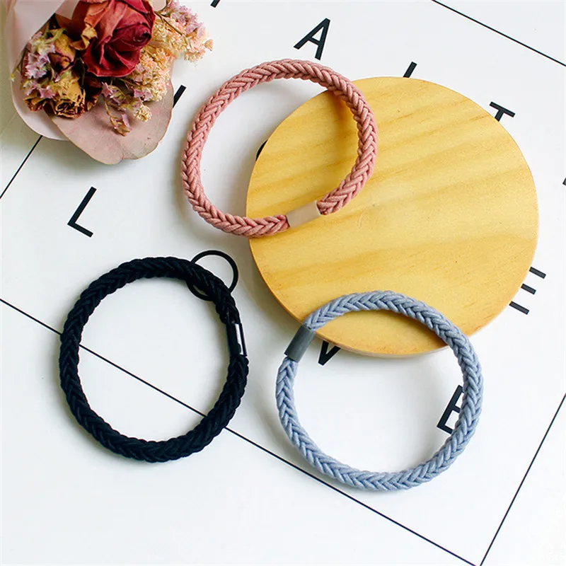 1 шт. простая плетеная тесьма резинка для волос кольцо в Корейском стиле
