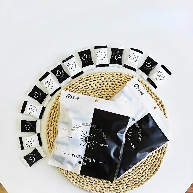 Дневно-ночное компрессированное полотенце одноразовые капсулы Магия ухода для лица Путешественнические салфетки из ткани бумаги.