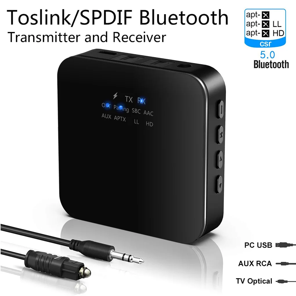 2020 Новый Bluetooth 5 0 передатчик приемник Динамик ТВ MP3 CSR8675 3 мм AUX оптический порт HD