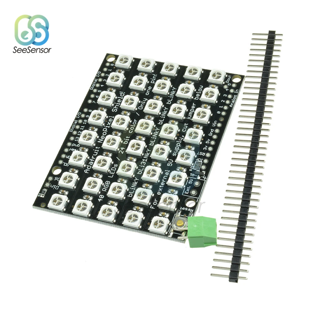 WS2812 LED 5050 RGB 8X5/8x8 светодиодная матрица 40 бит 64 полноцветная Светодиодная панель