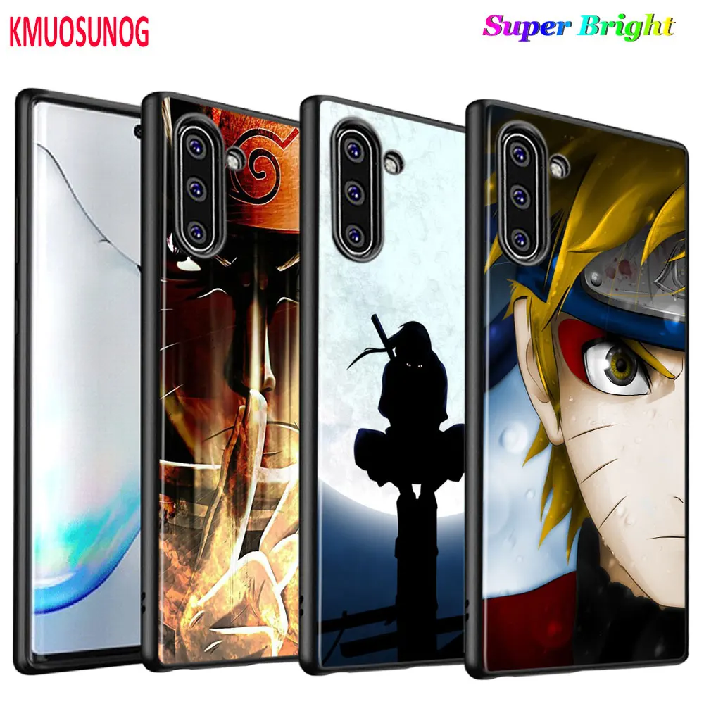 Черный силиконовый чехол аниме Наруто для samsung Galaxy Note 10Plus 10 Pro 9 8 S10 S9 S8 Plus S7 S6 Чехол Для Телефона