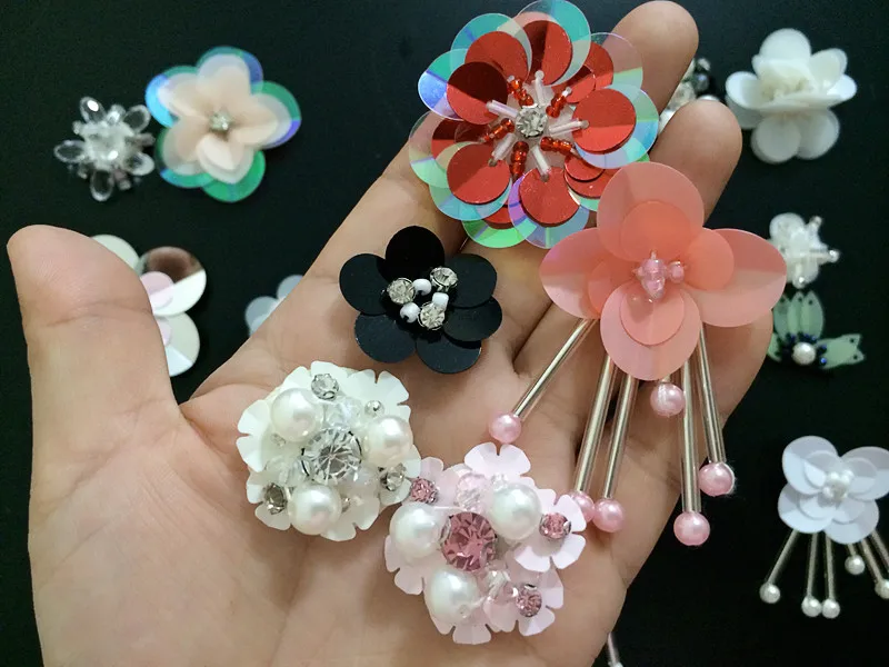 10 шт./лот модная мини нашивка с блестками для одежды брюк платьев аппликация