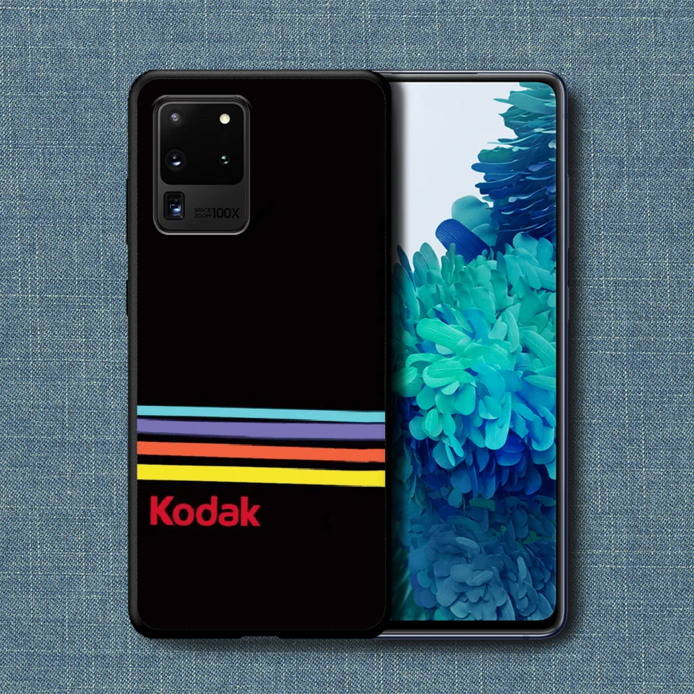 

Fashion Kodak Phone Case For Samsung Galaxy Note S 8 9 10 20 Plus E Lite Uitra black Etui Luxury Coque 3D Prime Silicone Bumper