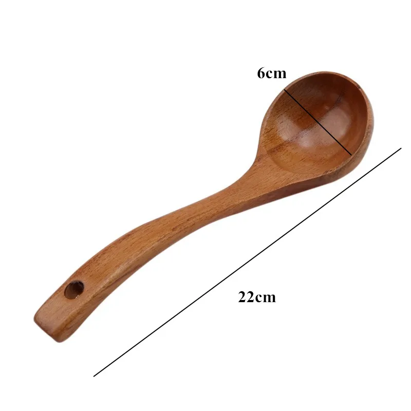 

Wooden Cooking Scoop Catering Tableware Wooden Kitchen Utensils 1PC Natural Wood Spoon Soup Ladle