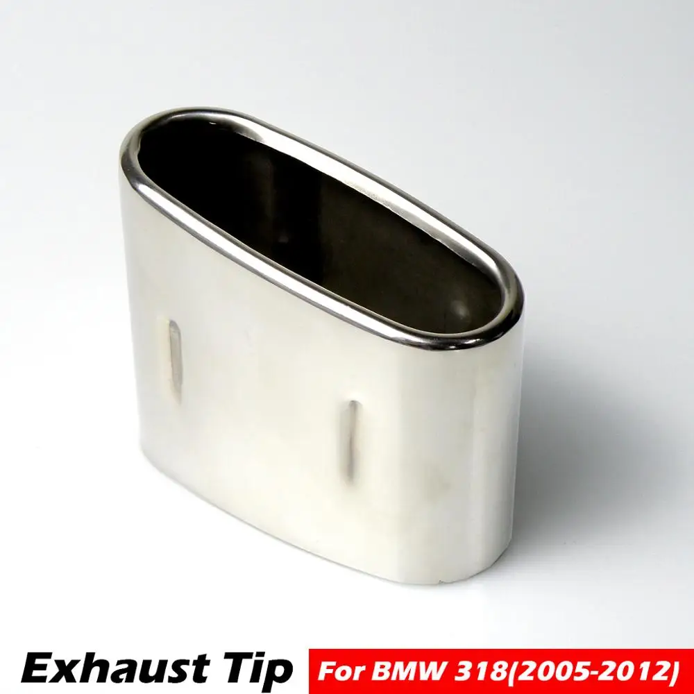 Carmon Stainless Steel Exhaust Tip Pipe Muffler Car Styling Exhaust System Tip Modified Car Tail For BMW 3 Series 318 2005-2012