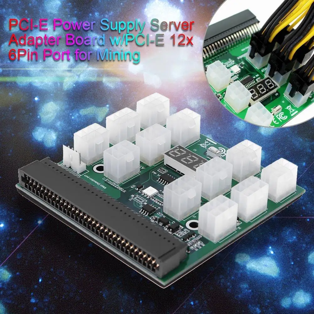 12 X 6Pin адаптер питания 12V Breakout Board конвертер для HP сервера GPU совместим со всеми