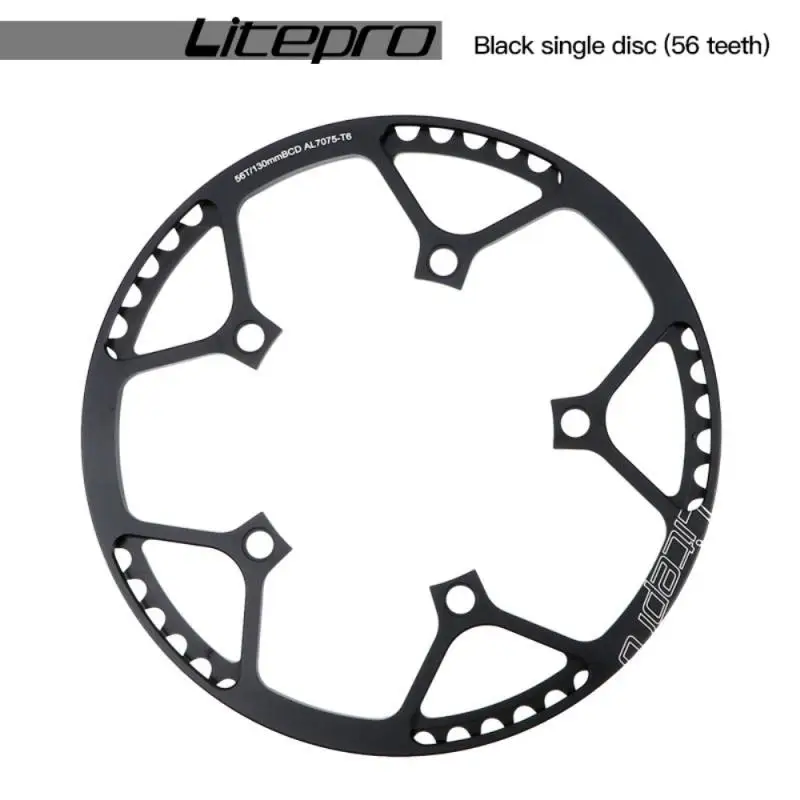 Litepro односкоростной 130BCD складной велосипедный Кривошип BMX Chainwheel 45T/47T/53T/56T/58T AL7075