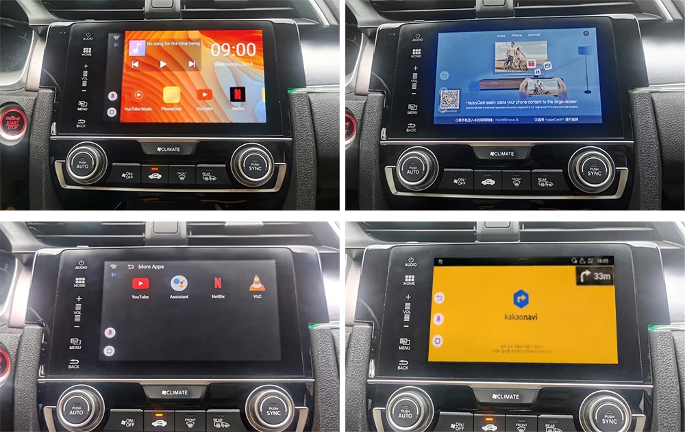 Беспроводной автомобильный мультимедийный плеер Carplay AI Box 4 + 32 ГБ зеркальная