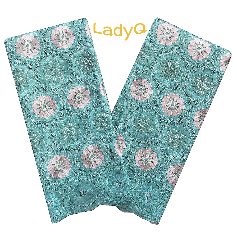 Белые нигерийские кружевные ткани для свадьбы 2018 Королевский синий хлопок