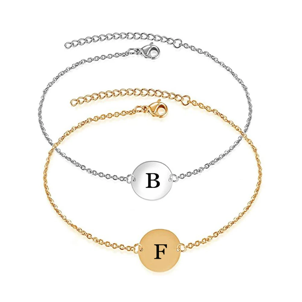 Регулируемый браслет из нержавеющей стали маленький круглый Монетный диск 26 с