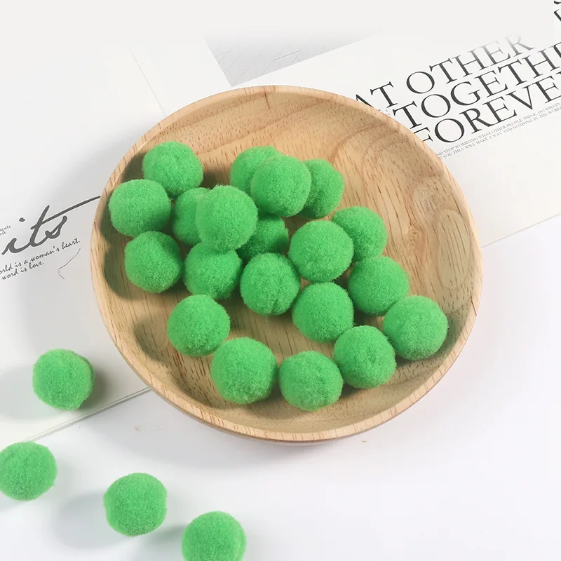 Зеленый помпон 10/15/20/25/30 мм Мини пышная Нижняя Pom Poms помпонами ручной работы для