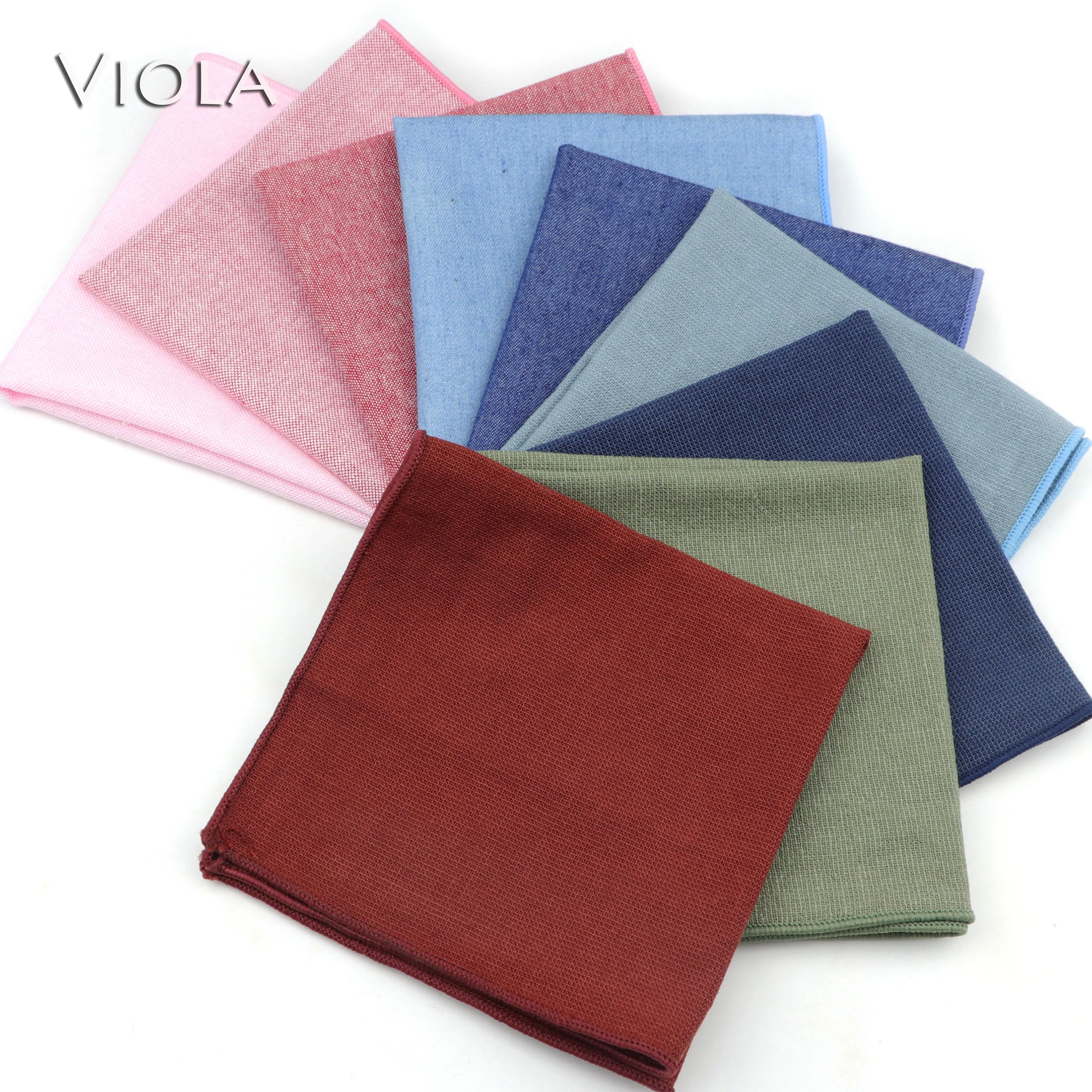 Цветной однотонный носовой платок из 100% хлопка Hankie 22 см розовый синий женские и