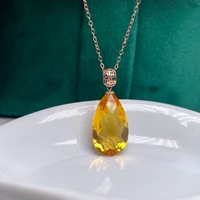 shilovem 18k rose gold citrine pendants fine jewelry none necklace women party new classic plant gift 1119mm mymz1119662j