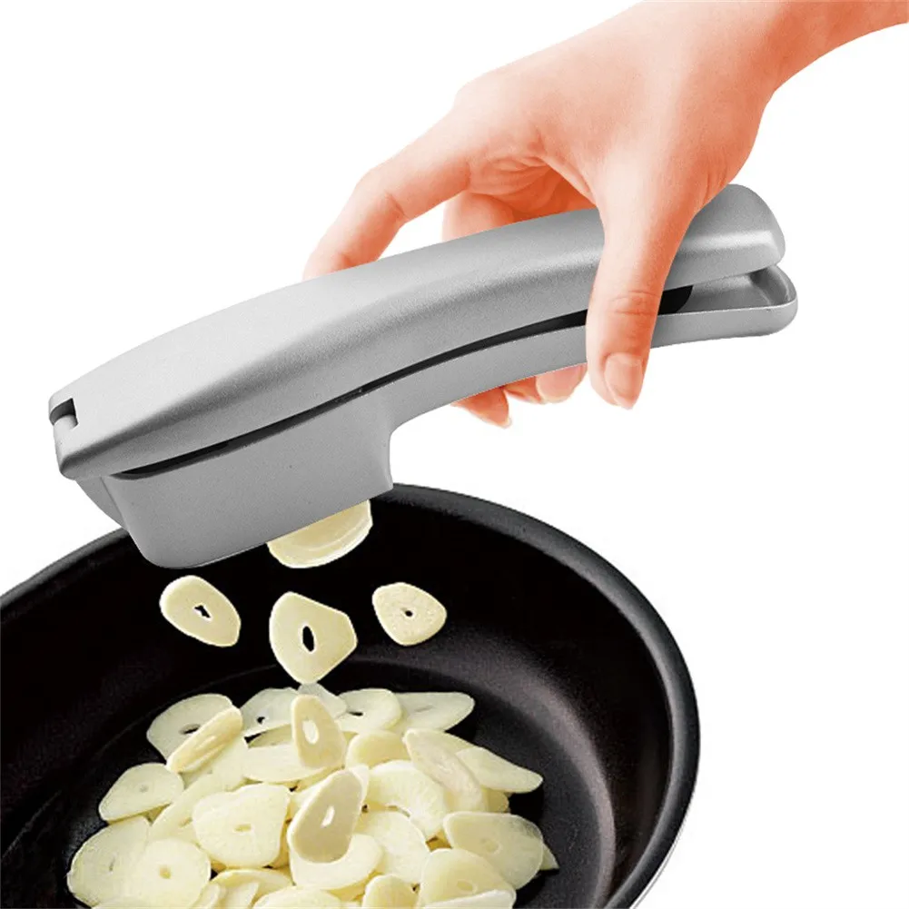 

2 In 1 Aluminum Alloy Manual Garlic Press Garlic Slicer Household Kitchen Utensil For Pressing Garlic Kitchen Cooking Tools