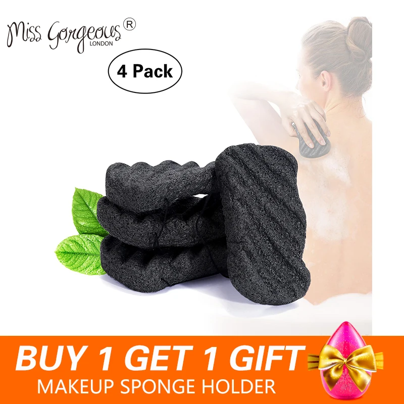 Бренд Miss Gorgeous 4 шт. мягкое натуральное волокно Konjac Губка для мытья лица очищающее